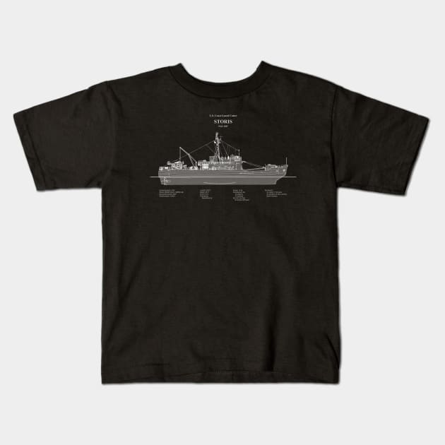 Storis wmec-38 United States Coast Guard Cutter - ABDpng Kids T-Shirt by SPJE Illustration Photography